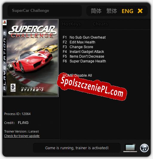 Treinador liberado para SuperCar Challenge [v1.0.7]