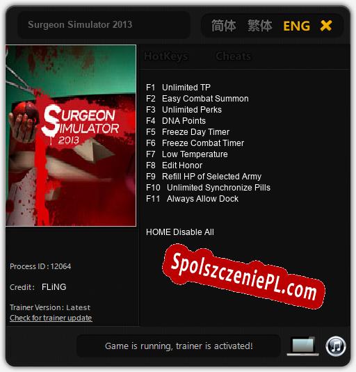 Surgeon Simulator 2013: Cheats, Trainer +11 [FLiNG]