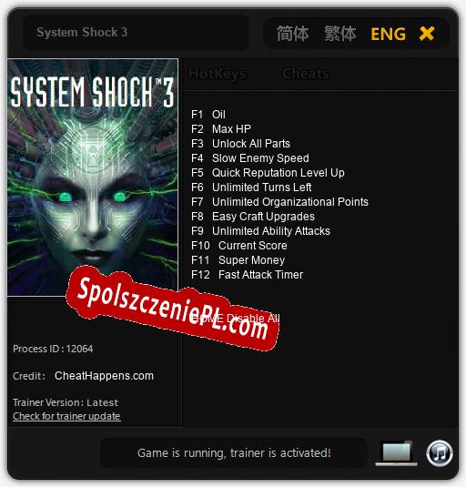 System Shock 3: Cheats, Trainer +12 [CheatHappens.com]