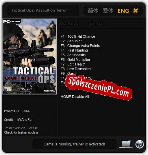 Tactical Ops: Assault on Terror: Treinador (V1.0.40)