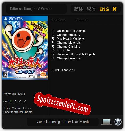 Treinador liberado para Taiko no Tatsujin: V Version [v1.0.3]