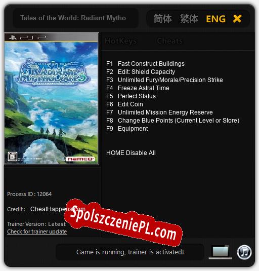 Treinador liberado para Tales of the World: Radiant Mythology 3 [v1.0.6]