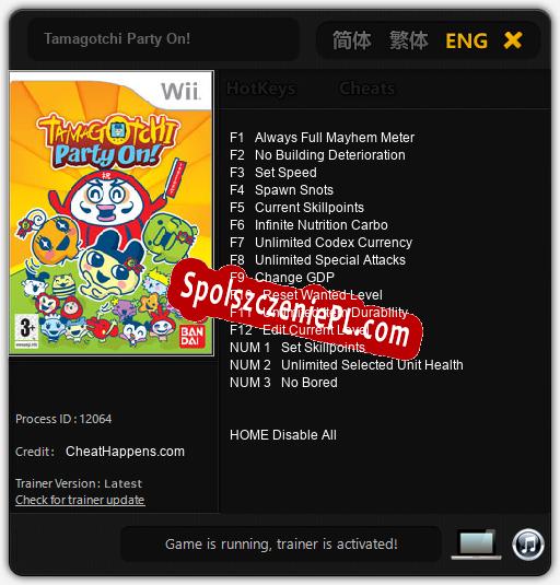 Treinador liberado para Tamagotchi Party On! [v1.0.8]