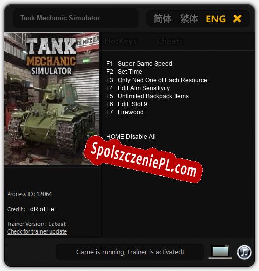 Tank Mechanic Simulator: Trainer +7 [v1.3]