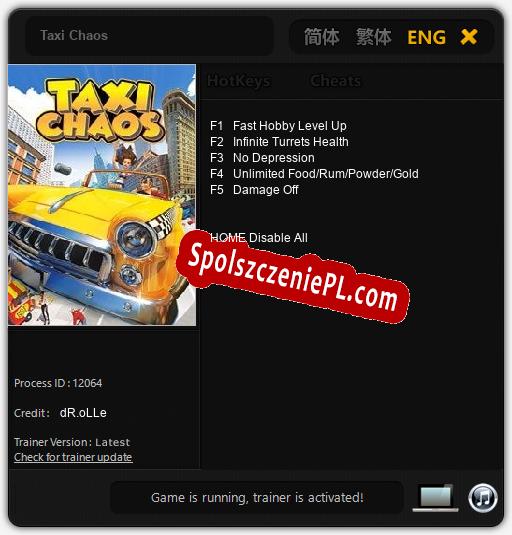 Taxi Chaos: Trainer +5 [v1.5]