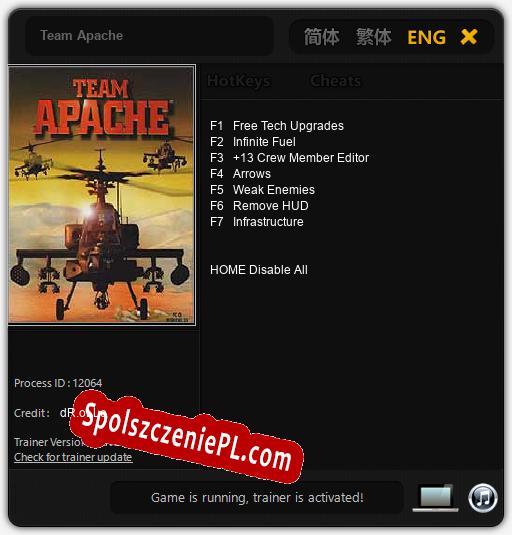 Team Apache: Cheats, Trainer +7 [dR.oLLe]