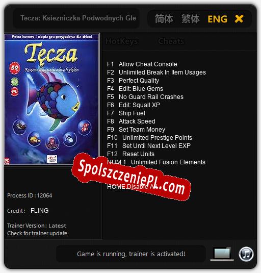 Tecza: Ksiezniczka Podwodnych Glebin: Trainer +13 [v1.6]