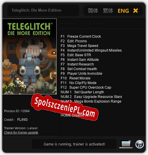 Treinador liberado para Teleglitch: Die More Edition [v1.0.5]