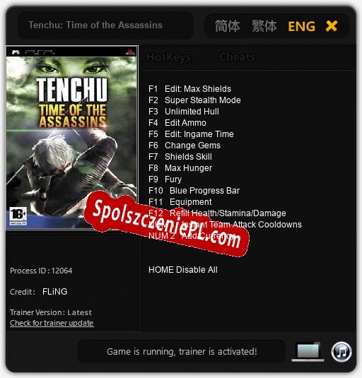 Tenchu: Time of the Assassins: Treinador (V1.0.59)