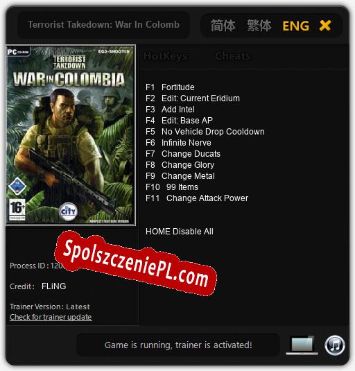 Treinador liberado para Terrorist Takedown: War In Colombia [v1.0.3]