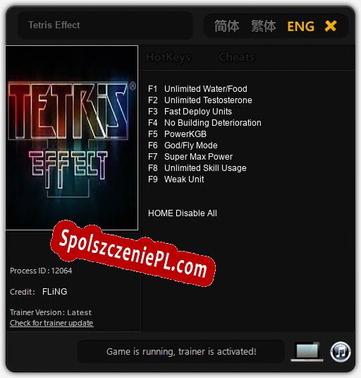 Treinador liberado para Tetris Effect [v1.0.4]