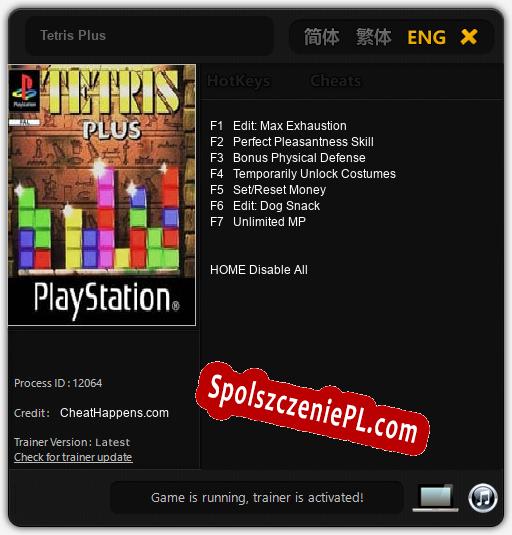 Tetris Plus: Trainer +7 [v1.2]