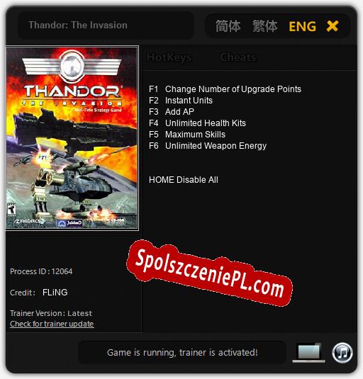 Thandor: The Invasion: Treinador (V1.0.1)