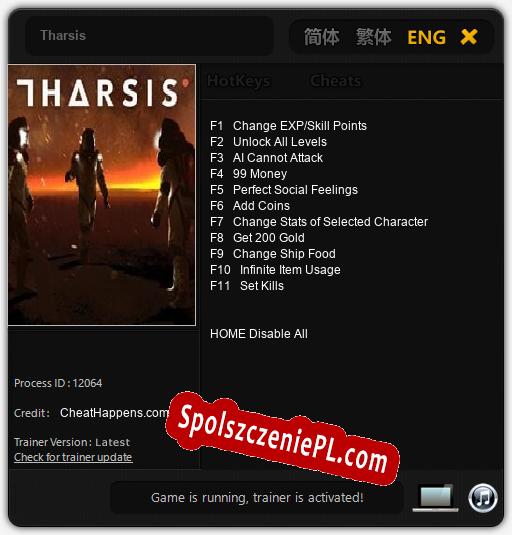 Treinador liberado para Tharsis [v1.0.6]