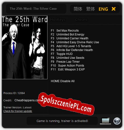 The 25th Ward: The Silver Case: Treinador (V1.0.5)