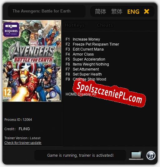 The Avengers: Battle for Earth: Cheats, Trainer +9 [FLiNG]