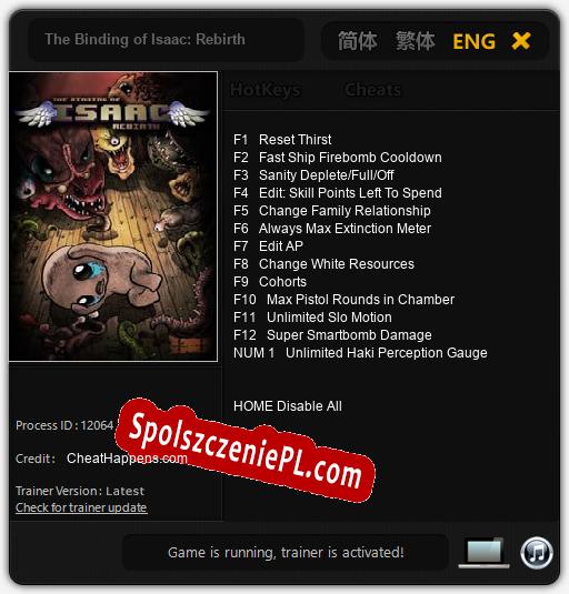 The Binding of Isaac: Rebirth: Cheats, Trainer +13 [CheatHappens.com]