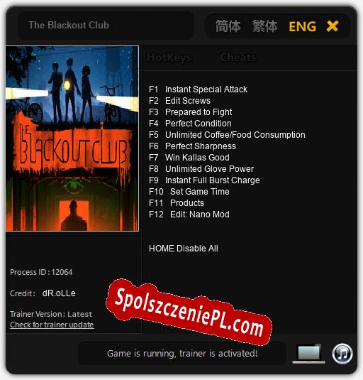 The Blackout Club: Trainer +12 [v1.3]