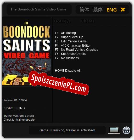 The Boondock Saints Video Game: Cheats, Trainer +7 [FLiNG]