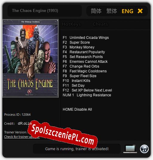 The Chaos Engine (1993): Cheats, Trainer +13 [dR.oLLe]