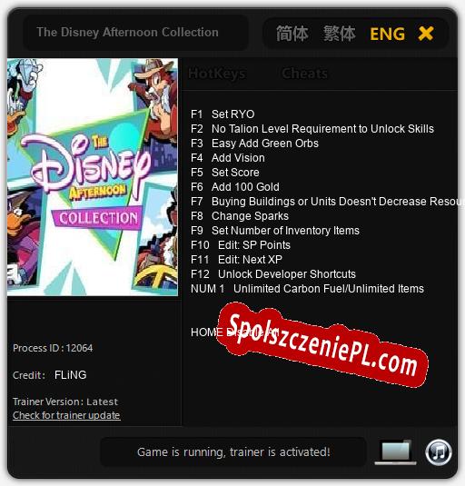 Treinador liberado para The Disney Afternoon Collection [v1.0.9]