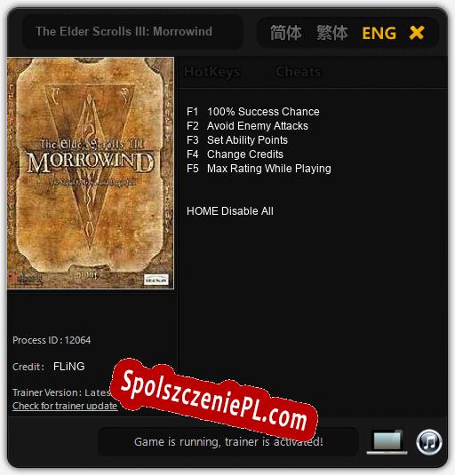 The Elder Scrolls III: Morrowind: Cheats, Trainer +5 [FLiNG]