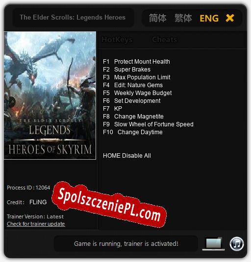 The Elder Scrolls: Legends Heroes of Skyrim: Cheats, Trainer +10 [FLiNG]