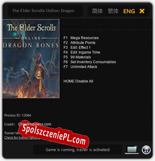 The Elder Scrolls Online: Dragon Bones: Cheats, Trainer +7 [CheatHappens.com]