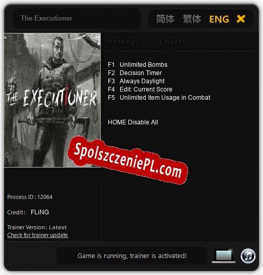 Treinador liberado para The Executioner [v1.0.6]