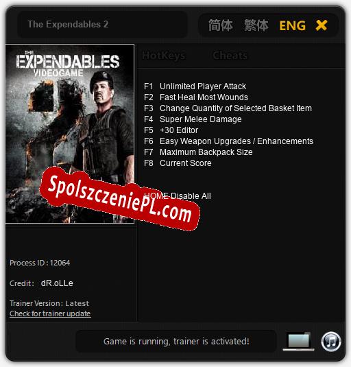 The Expendables 2: Cheats, Trainer +8 [dR.oLLe]