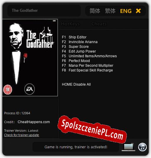 The Godfather: Trainer +8 [v1.4]