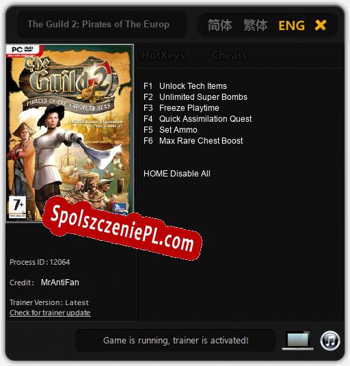 The Guild 2: Pirates of The European Seas: Cheats, Trainer +6 [MrAntiFan]