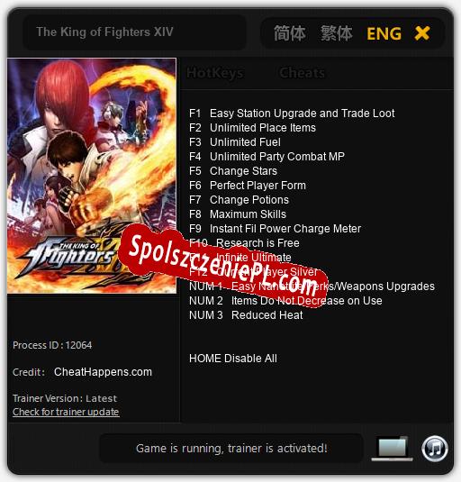 Treinador liberado para The King of Fighters XIV [v1.0.5]