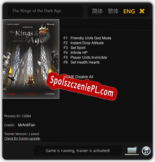 Treinador liberado para The Kings of the Dark Age [v1.0.3]