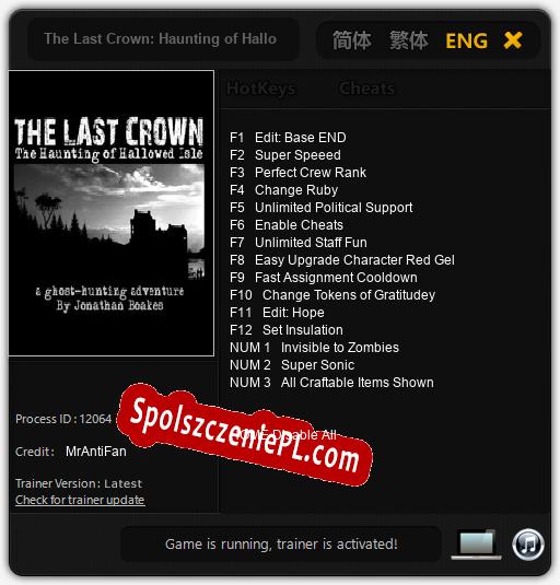 The Last Crown: Haunting of Hallowed Isle: Trainer +15 [v1.8]