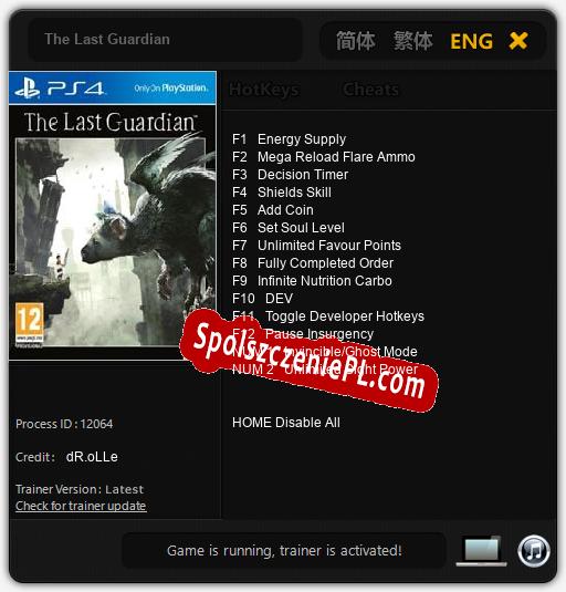 The Last Guardian: Treinador (V1.0.36)