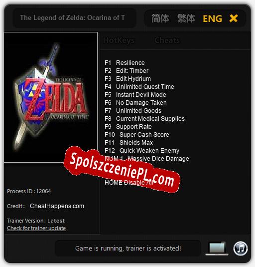 The Legend of Zelda: Ocarina of Time 3D: Trainer +13 [v1.3]