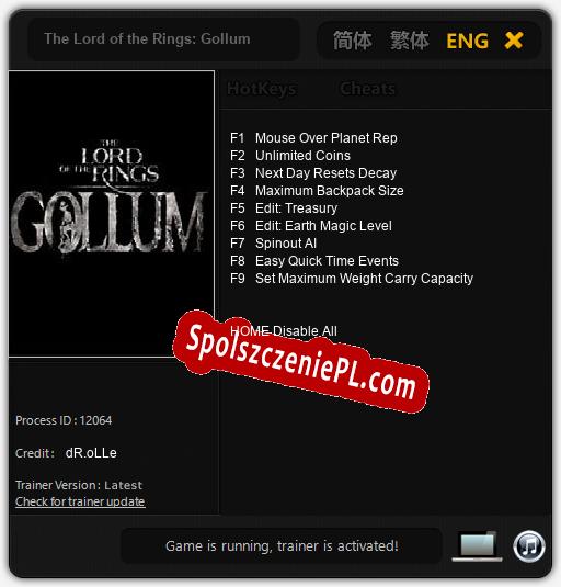 The Lord of the Rings: Gollum: Treinador (V1.0.14)