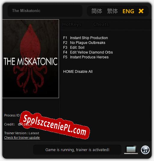 The Miskatonic: Cheats, Trainer +5 [dR.oLLe]