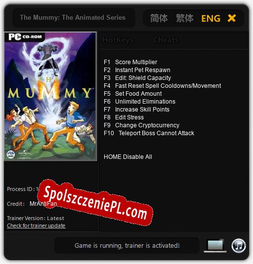 Treinador liberado para The Mummy: The Animated Series [v1.0.1]