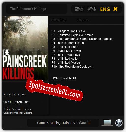 The Painscreek Killings: Trainer +10 [v1.7]