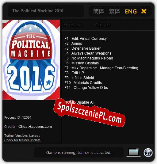 The Political Machine 2016: Trainer +11 [v1.8]