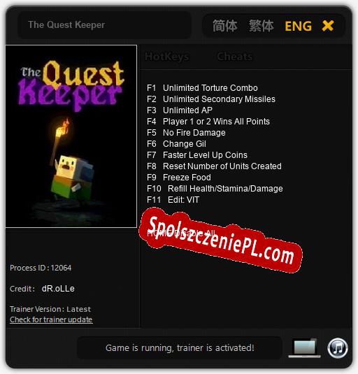 The Quest Keeper: Cheats, Trainer +11 [dR.oLLe]