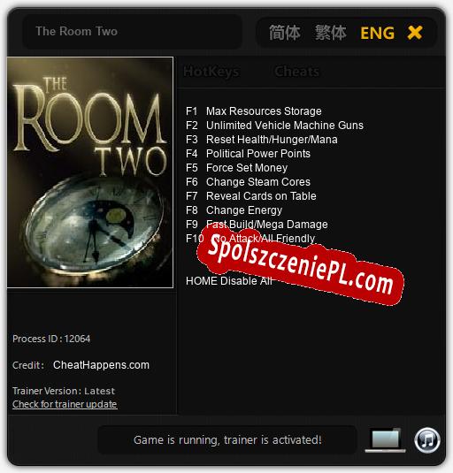 The Room Two: Cheats, Trainer +10 [CheatHappens.com]