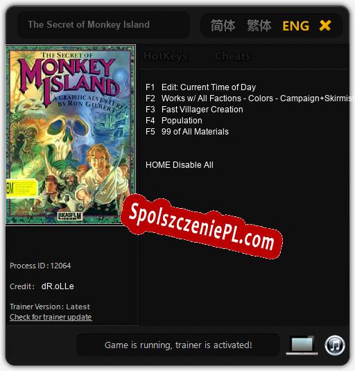 Treinador liberado para The Secret of Monkey Island [v1.0.4]