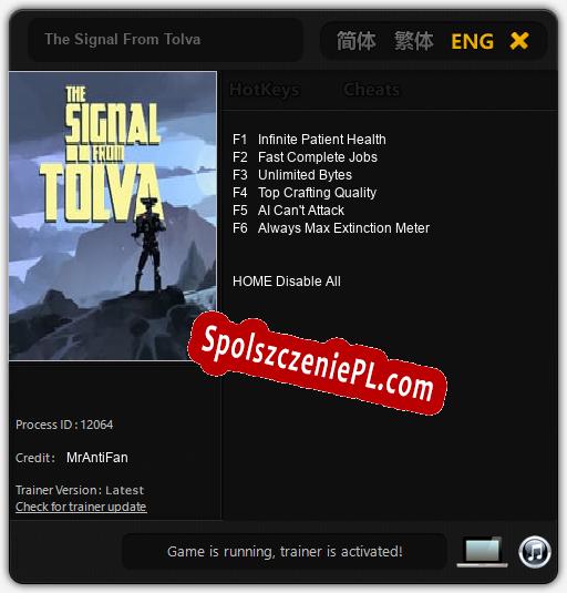 The Signal From Tolva: Trainer +6 [v1.4]