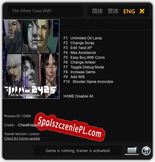 The Silver Case 2425: Trainer +10 [v1.9]