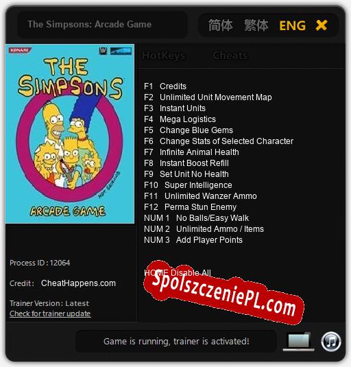 The Simpsons: Arcade Game: Cheats, Trainer +15 [CheatHappens.com]