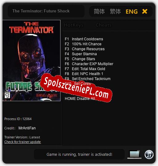 The Terminator: Future Shock: Treinador (V1.0.64)