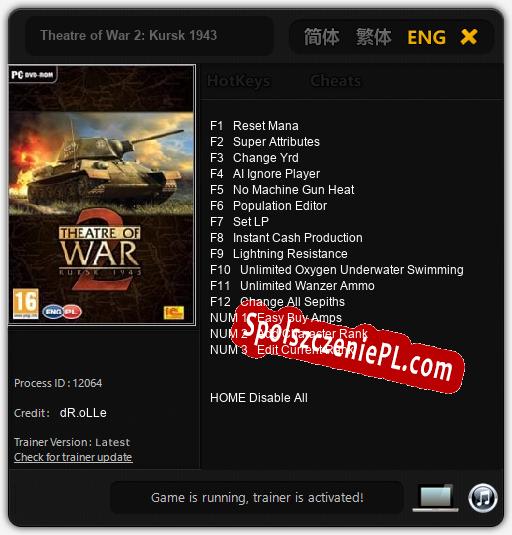 Theatre of War 2: Kursk 1943: Treinador (V1.0.23)